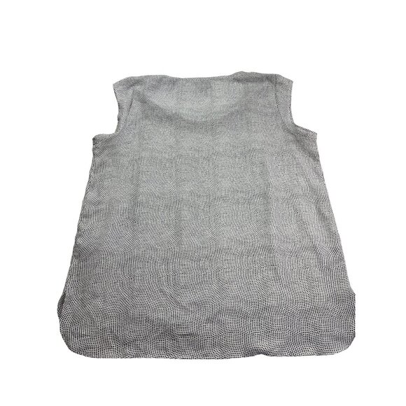 Mossimo Sleeveless Black White Dot Pattern Sheer Top Size L Womens High Low - Picture 4 of 9